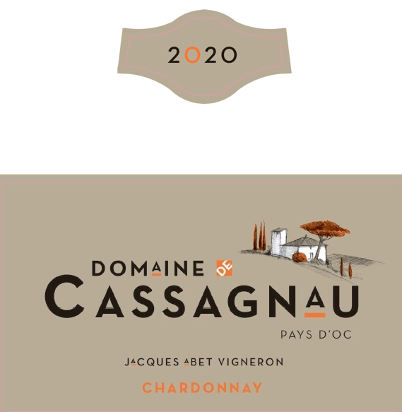 Domaine de Cassagnau Chardonnay IGP Pays d'Oc Blanc 2020