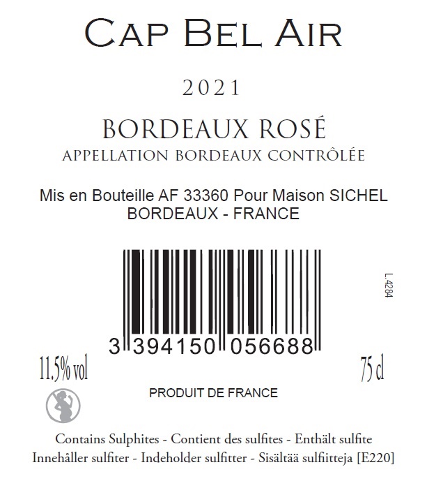 Cap Bel Air AOC Bordeaux Rosé 2021