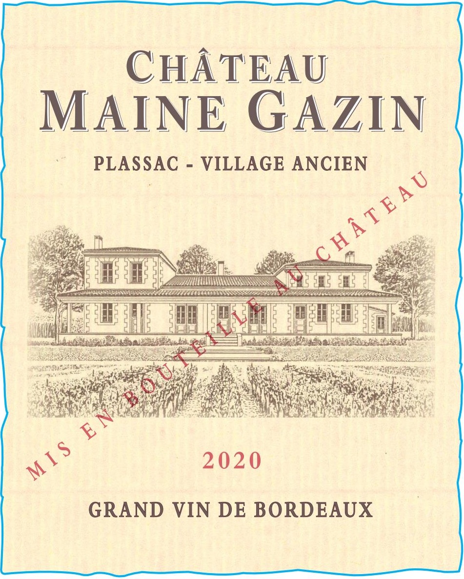Château Maine Gazin AOC Blaye - Côtes de Bordeaux Red 2020