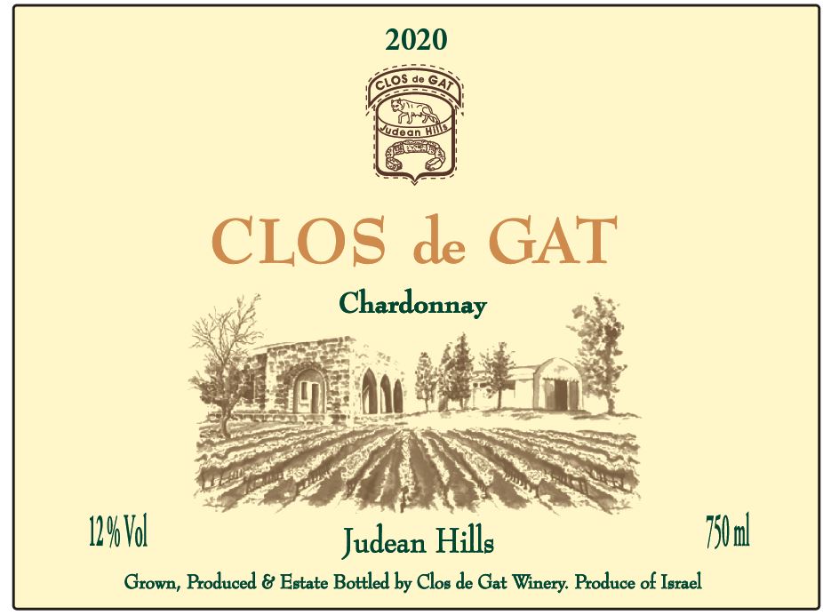 Clos de Gat - Chardonnay  Vin d'Israël Blanc 2020
