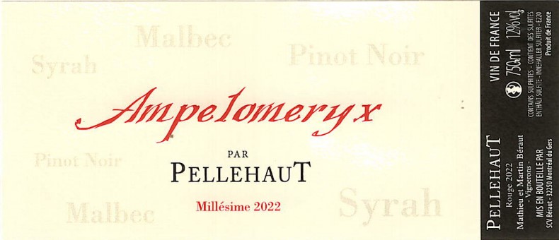 Ampelomeryx  Vin de France Rouge 2022