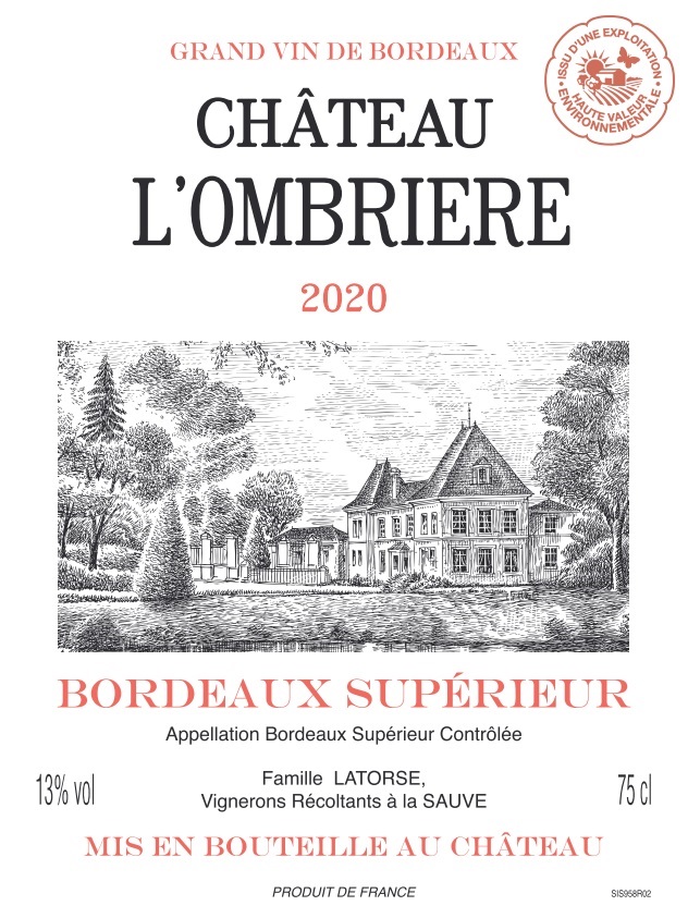 Château Ombrière (l') AOC Bordeaux Supérieur Red 2020