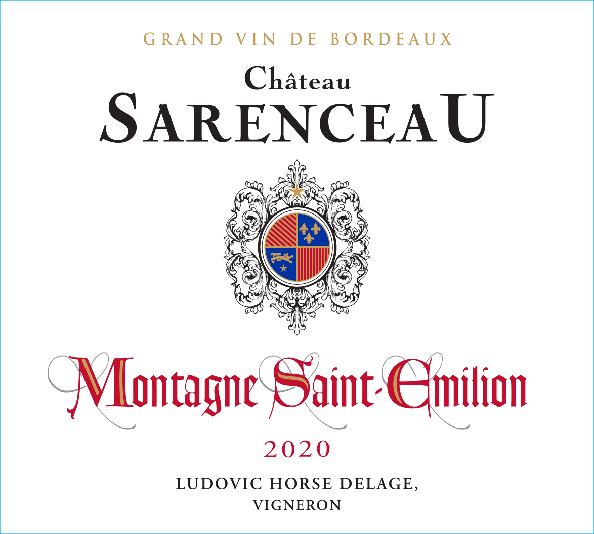 Château Sarenceau AOC Montagne Saint-Emilion Rouge 2020