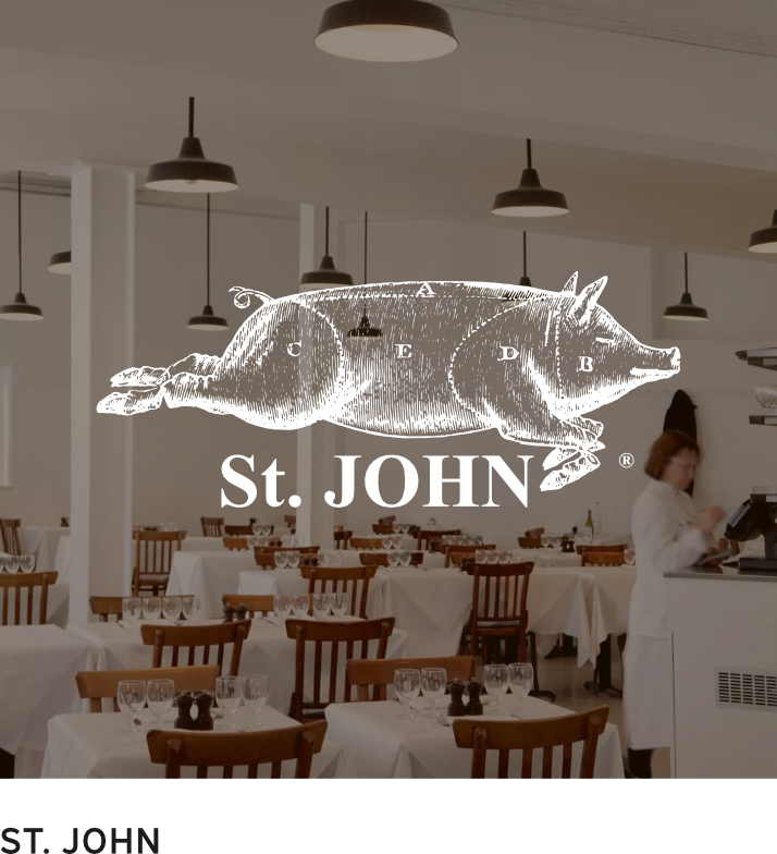 vins_st_john Salle du restaurant St. John à Londres, partenaire de la Maison Sichel